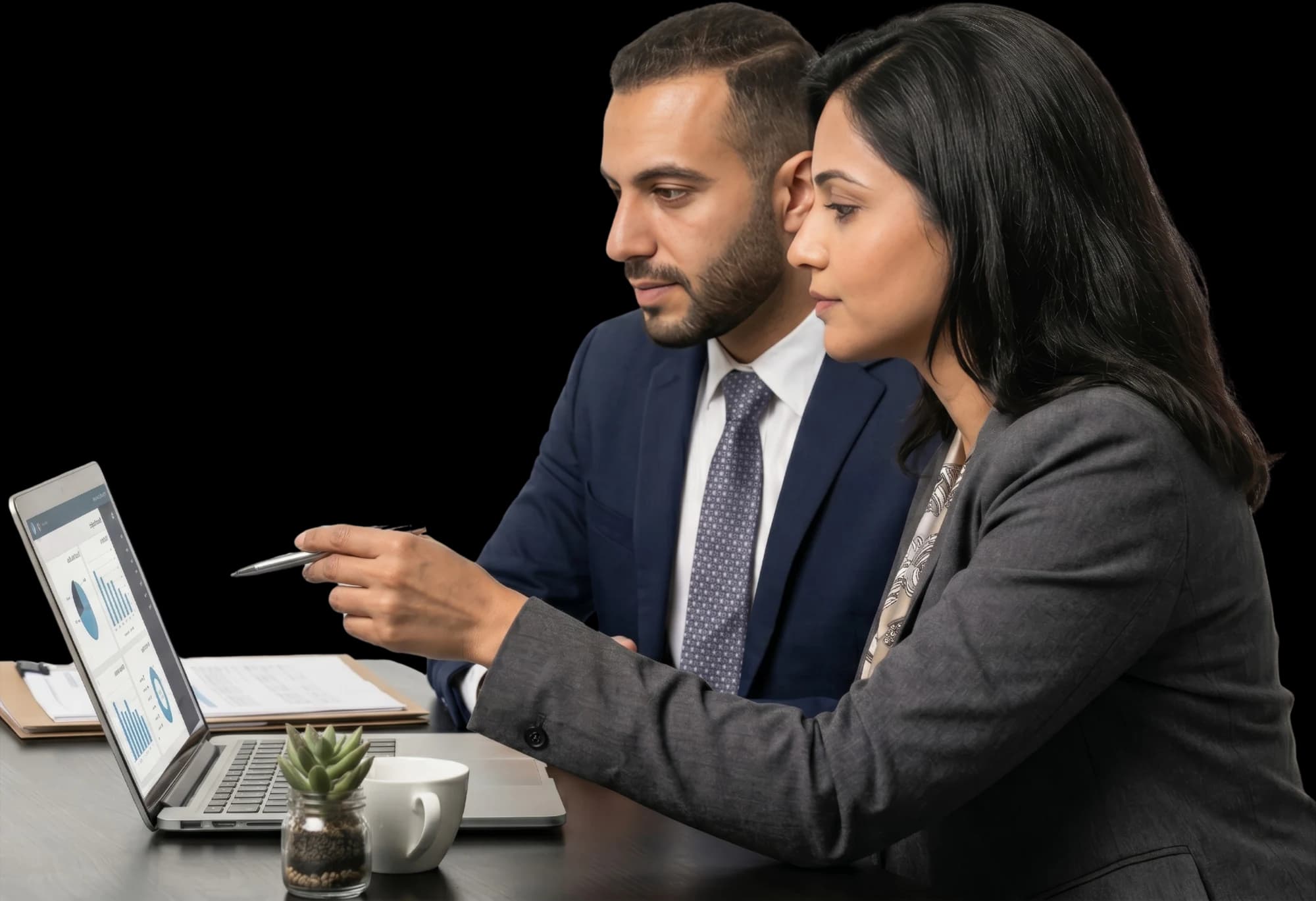 Mavensmark consultants reviewing a client's accounts